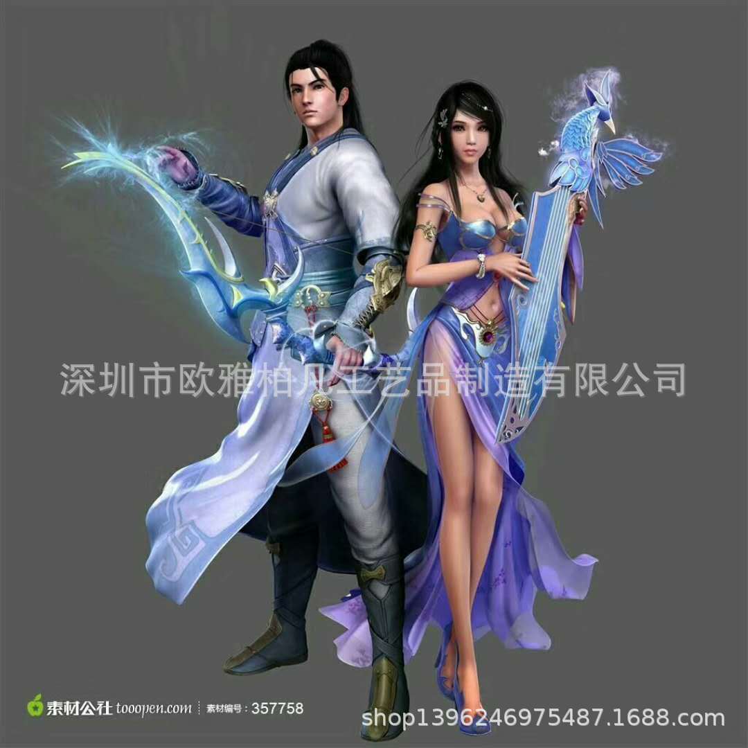 不锈钢精神堡垒玻璃钢雕塑人物卡通商场美陈装饰户外商业街摆件图片
