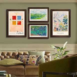 埃贡席勒复古装饰画人物肖像油画西餐厅挂画文艺清吧中古风壁画