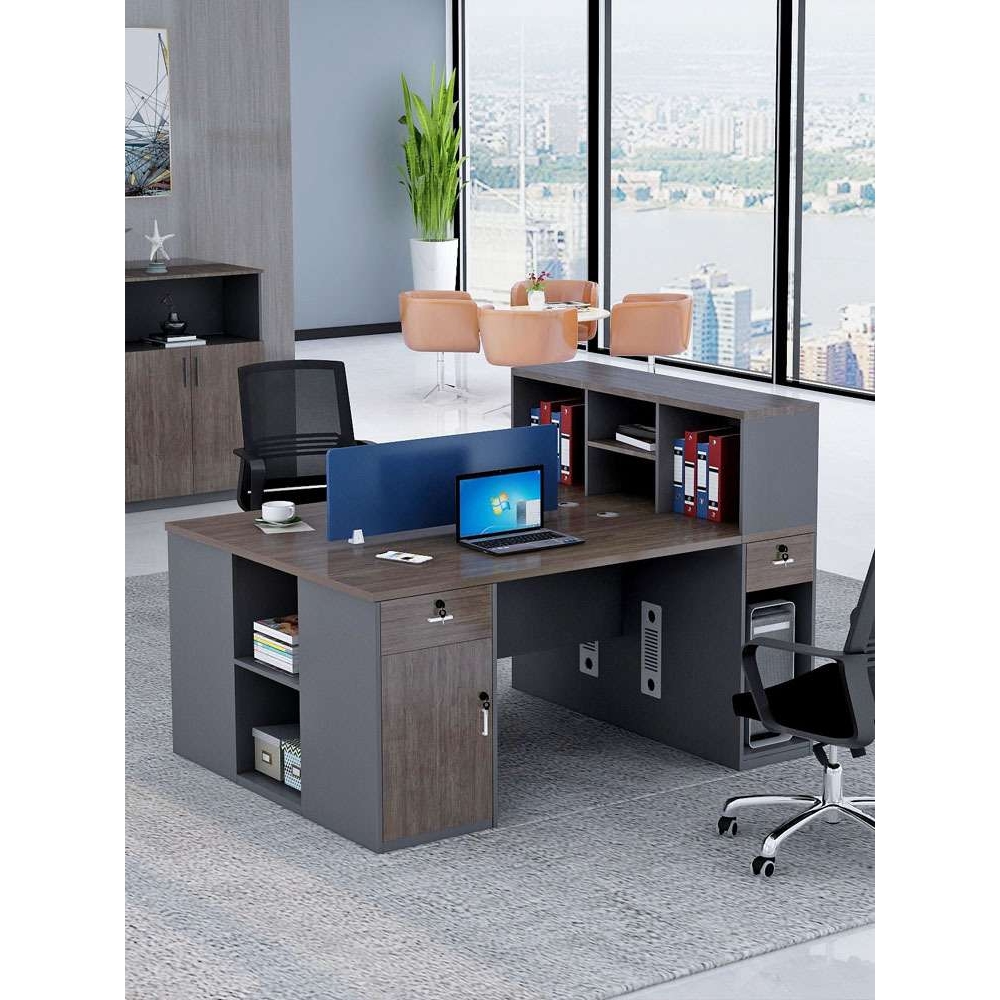 M*职员办公桌椅组合4双人位员工桌财务电脑面对面2人卡座员工位简