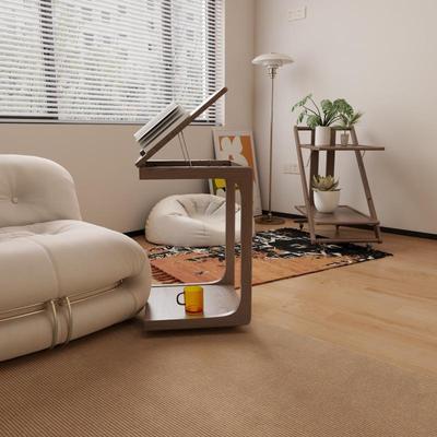 新款实木沙发边几可移动C型角几翻盖床头桌子客厅带轮小茶台边柜