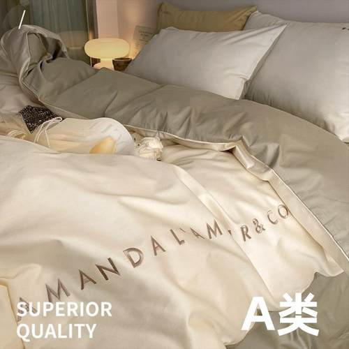 欧式A类轻奢公主风100支长绒棉床上四件套全棉纯棉床单被套夏季4