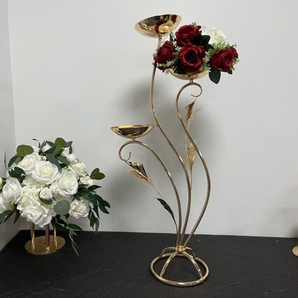 ?铁艺花架鲜花道具展示架子婚庆几何路引酒店展厅主桌装饰用