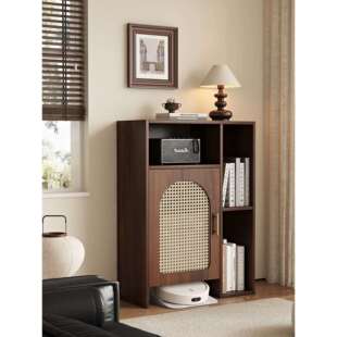 黑色扫地机器人收纳柜小户型基站置物架客厅书柜书架家政柜窄工厂