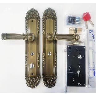 锁锁把新款分铝合金大门左右通用型金门锁老式家用不压配件罗普斯