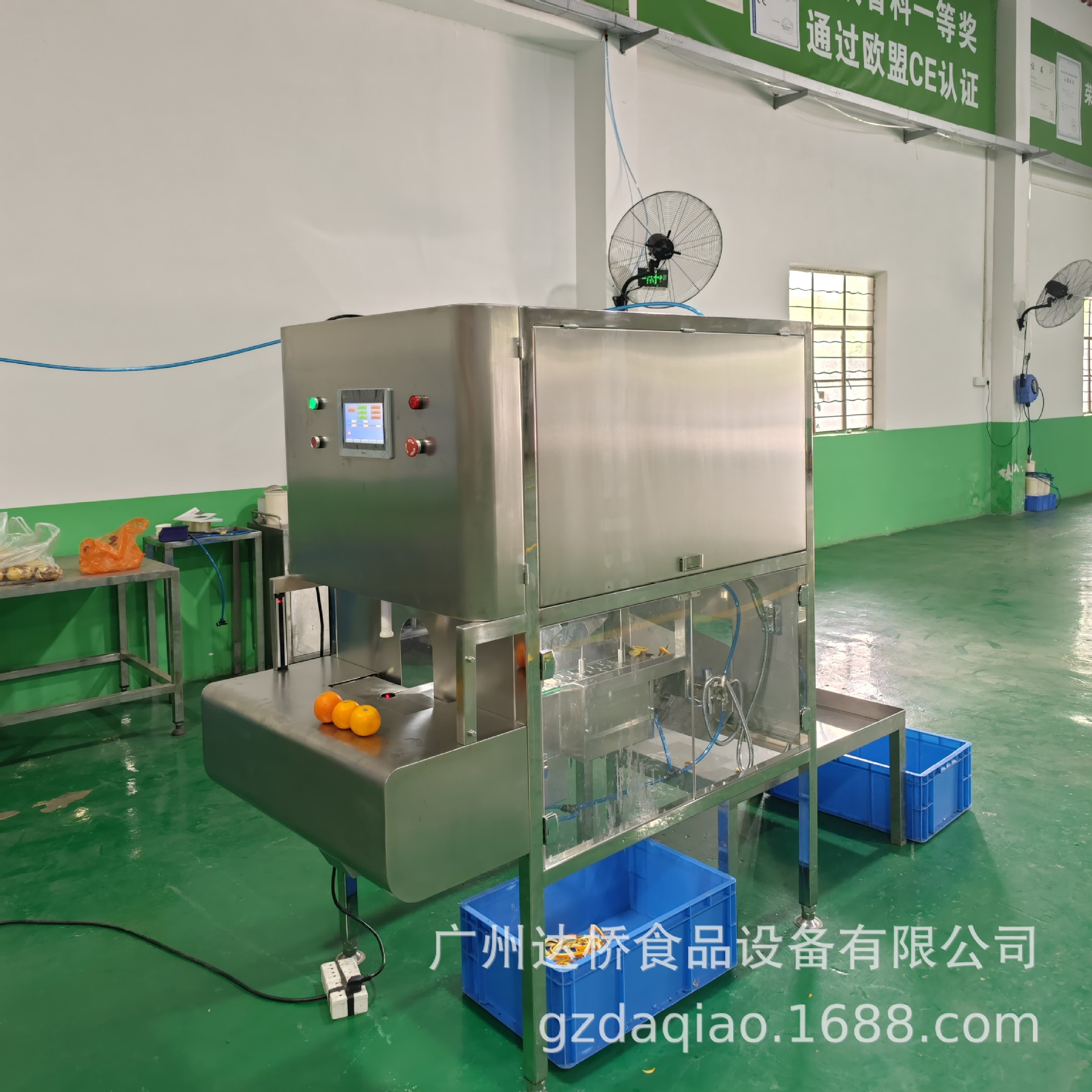 DQ广州达桥工业型智能橙子削皮机去皮机剥皮机果鲜切前处理线