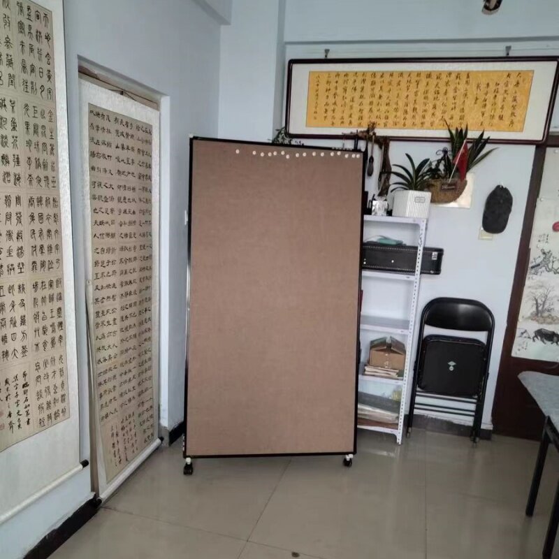 书法挂画可移动教学国画吸力毛毡墙书画作品铁皮画磁性展示板挂式