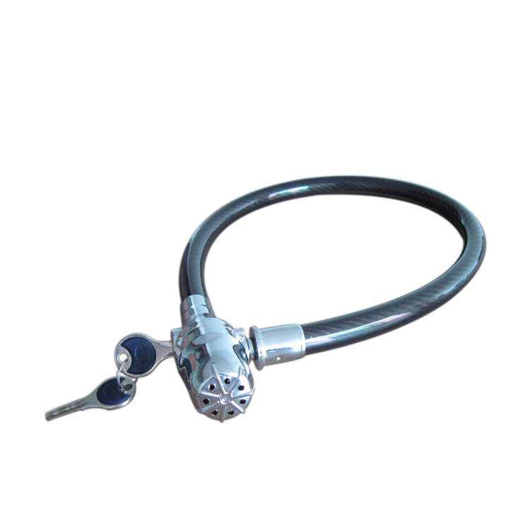 防撬报警锁自行车加粗钢缆钢丝防盗报警锁电动单车骑行钢缆锁80CM