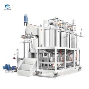 50L 300L高剪切均质化妆品乳化机真空全自动搅拌液压升降乳化机