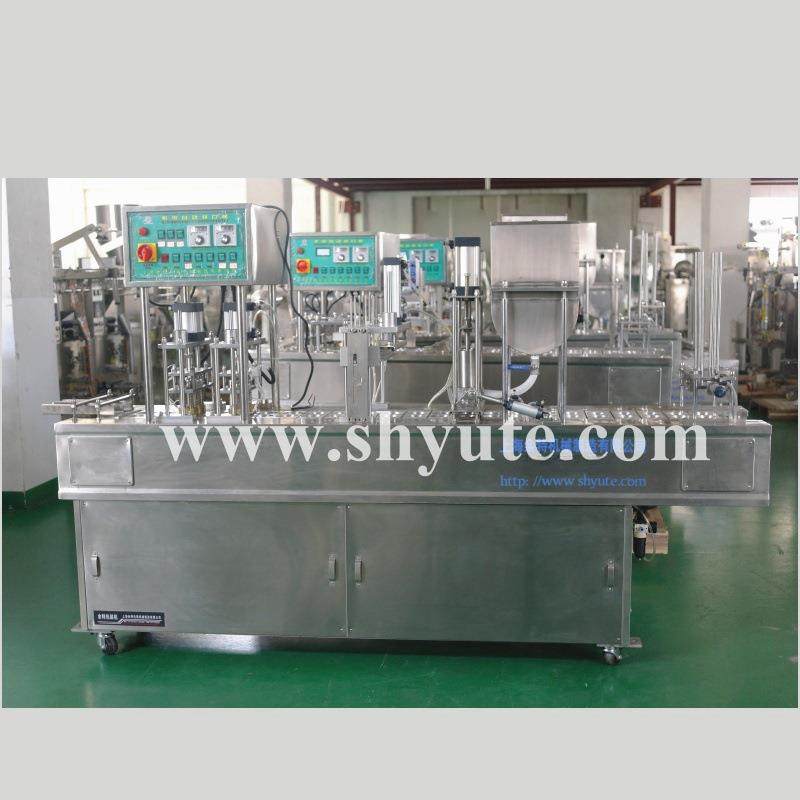 厂家供应果冻酸奶豆腐布丁饮料调料品等塑杯灌装封口一体机