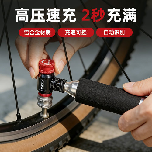 TEKY公路车便携CO2气瓶阀门气嘴