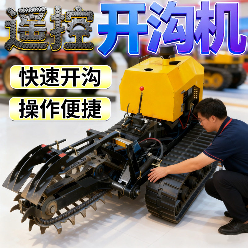 果园大鹏施肥开沟机链条自走式履带挖沟机山地丘陵大马力开槽机