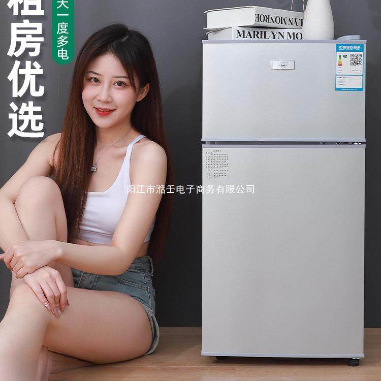 小冰箱家用小型宿舍出租房冷冻冷藏迷你双开门电冰箱一级节能省电