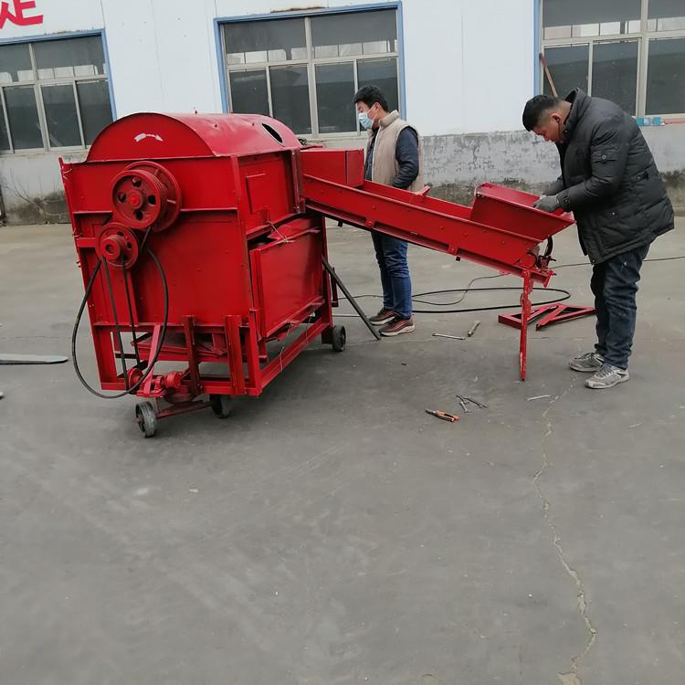 大豆黄豆打粒机125自动进料谷穗高粱脱粒机三清四分离扬场机