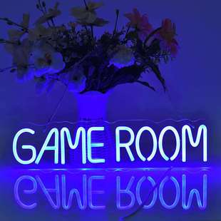 GAMEROOM霓虹灯发光字家庭娱乐游戏室招牌亚克力义乌外贸灯