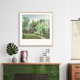 Farmlife现代田园风格客厅装饰画餐厅风景挂画正方形玄关壁画