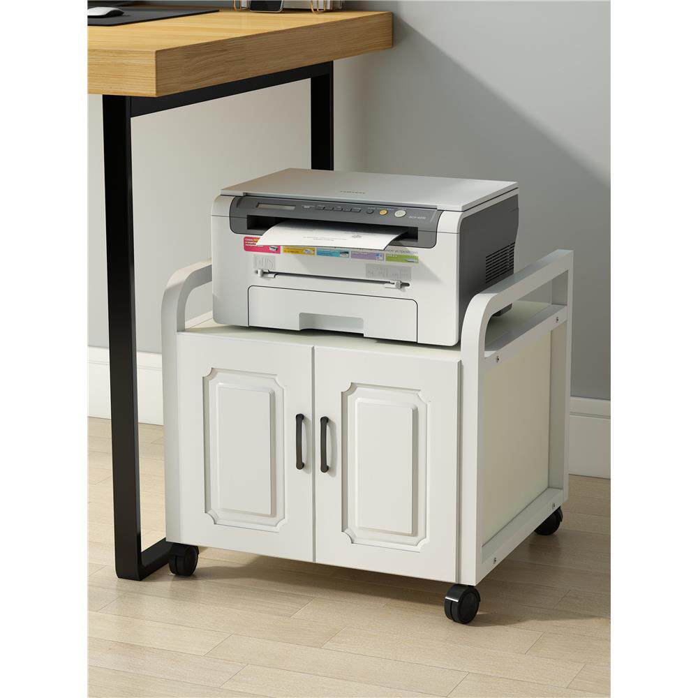 简约落地打印机架桌下置物架客厅放置架家用办公收纳架移动带新品