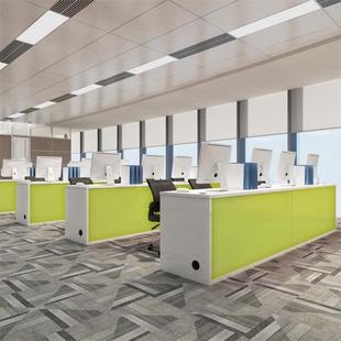 广州房产中介公司3人4人员工电脑办公桌子简约前台现代家具接待台