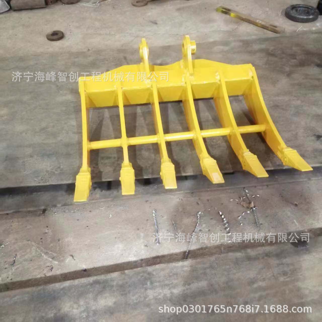 出口外贸翻地耙水田虾塘用挖机耙子农用钉耙斗平地开荒松土耙