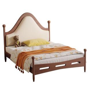 法式复古实木床男孩实木框架美式中古温莎床1米5儿童床女孩公主床