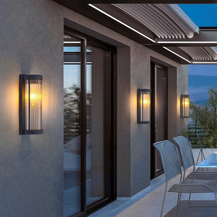 太阳能户外壁灯防水别墅庭院灯门前灯入户灯露台复古外墙室外壁灯