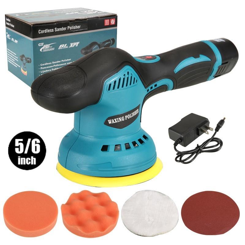 无线数显抛光套装打蜡机锂电手持汽车电动打磨上蜡工具电动工具