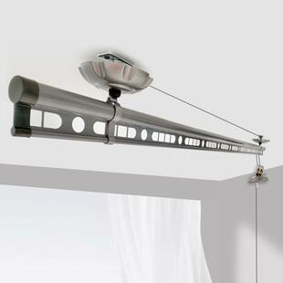 小阳台单杆晾衣架手摇升降智能简约晒衣服晾被子阳台室内凉衣东龙