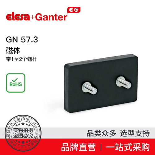 ElesaGanter伊莉莎冈特GN57.3带1至2个螺杆带橡胶护套
