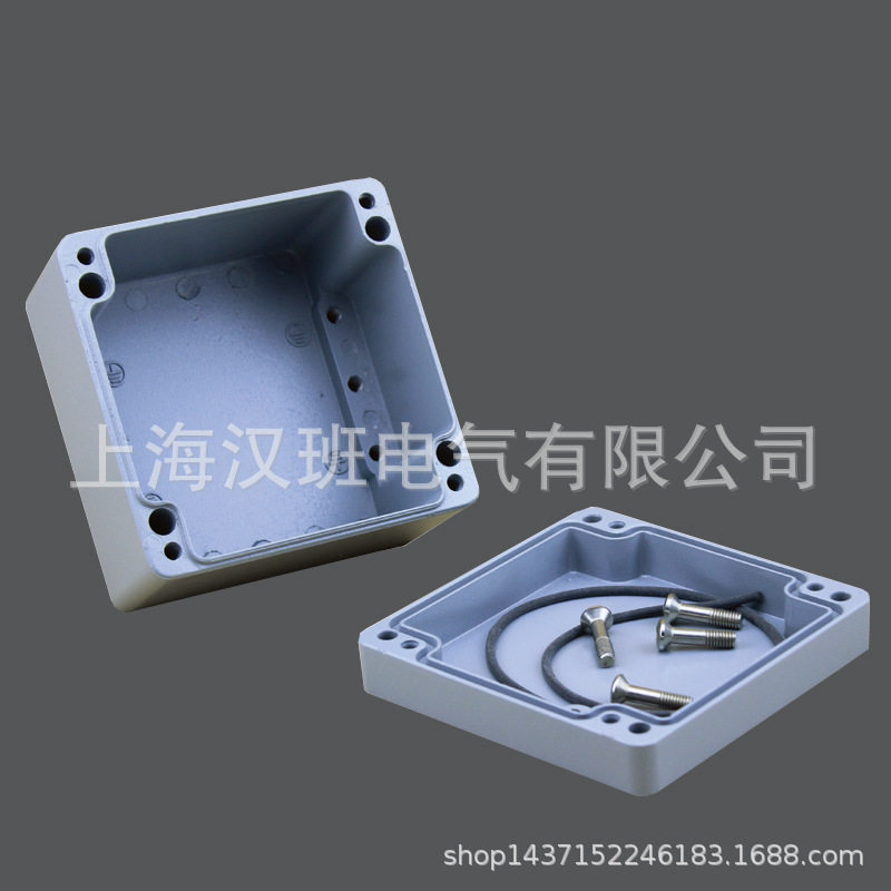 压铸铝型外壳金属接线盒室外电源工控接线盒120*120*82mm控制盒