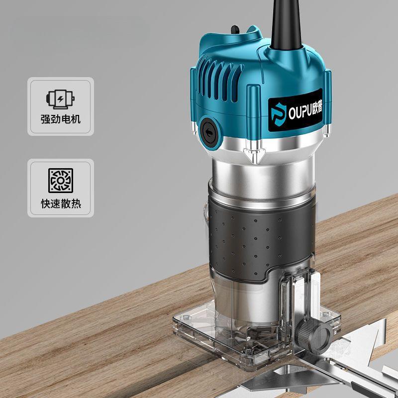 修边机木工工具电木铣雕刻开孔锣机工业级多功能铝塑板开槽机