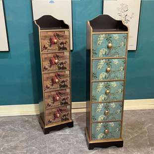 欧式木质五斗柜客厅北欧卧室储物收纳抽屉柜子靠墙立式整装轻dω