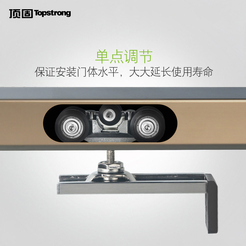OQ5M移门滑轮木门自清洁吊轨推拉门吊滑轮轨道双边缓冲静音吊轮