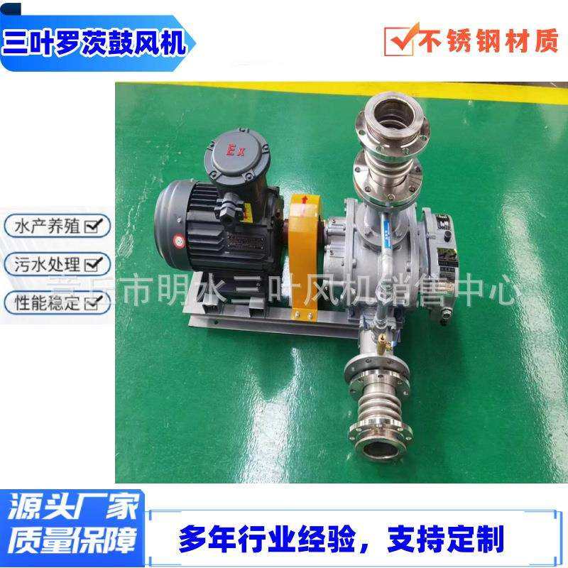 圣澄不锈钢罗茨风机不锈钢材质防腐蚀SWR125不锈钢三叶罗茨鼓风机