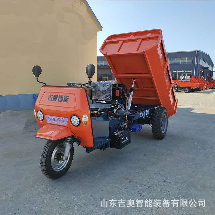 建筑工地柴油三轮车农用载重王信守工程自卸翻斗养殖拉粪车