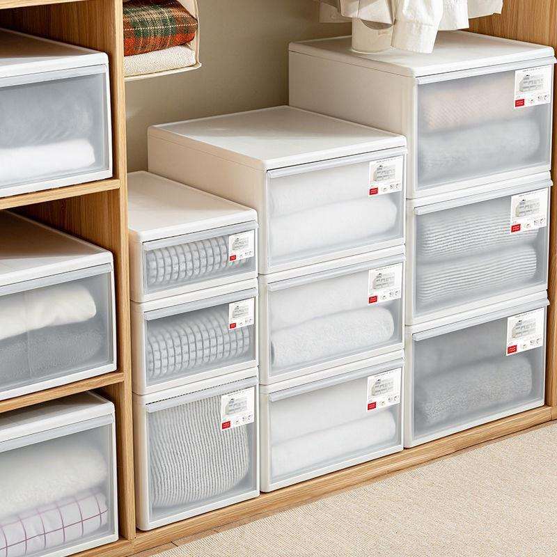 收纳抽屉衣柜收纳盒抽屉式日式塑料家用衣服整理箱衣物箱子
