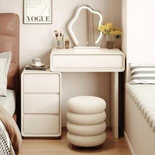 实木梳妆台小型现代卧室简约60cm床头柜一体小户型主卧收纳化妆桌