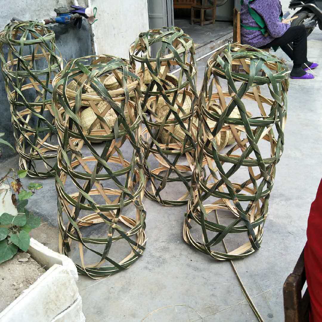 工制作头层竹叶青大号猪笼竹笼醒狮道具装饰竹编装饰道具