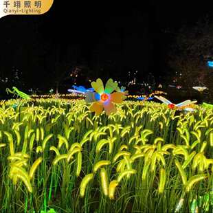 户外狗尾巴草灯景区公园广场庭院景观灯太阳能发光仿真草坪装饰灯