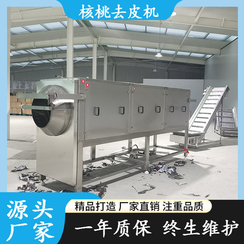 核桃仁去皮旋转清洗机全自动白果仁去皮设备厂家核桃仁去皮设备图片