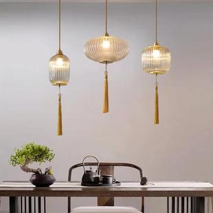 新中式全铜小吊灯客厅过道走廊玄关阳台茶室书房餐厅灯笼吸顶灯具