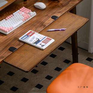 桌面延长板可折叠办公桌加长延伸板扩展神器免打孔加宽手托架楠竹