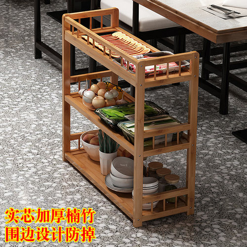 火锅店放菜架子摆菜火锅桌子商用实木农庄餐馆桌椅大理石餐厅烤肉