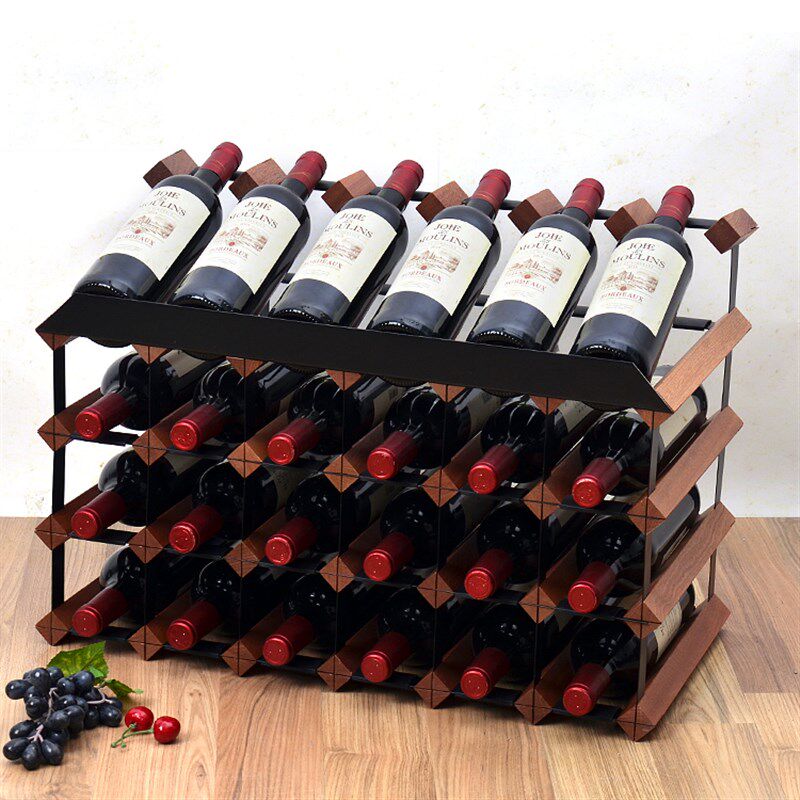 实木红酒架摆件酒瓶架家用欧式创意架子展示架现代简约家居摆设