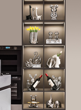轻奢酒柜装饰品摆件现代客厅高端大气餐边电视柜家居饰品摆设