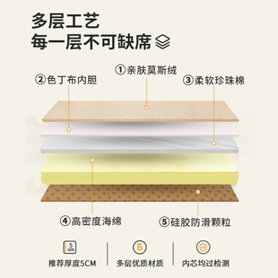 海绵垫四季 莫斯绒飘窗垫阳台垫2023年新款 通用窗台垫可拆洗定制