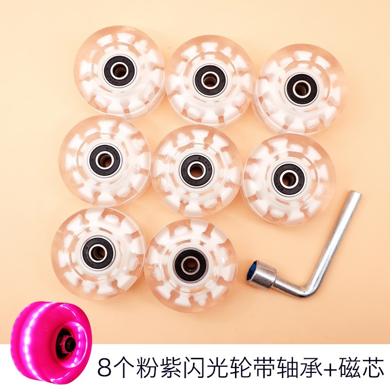 Double Row Roller Skates Withz Lanterns, Four-wheel Skates,