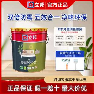 立邦金装净味五合一内墙乳胶漆室内家用涂料墙面漆白色环保油漆