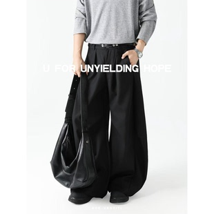 VESTITI 长裤 打褶 通勤立体廓形男女剑道裤 基础弯刀TR西裤 ACE