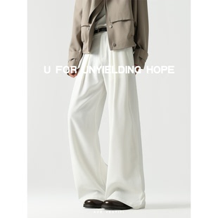 ACE VESTITI Classic系列 微褶金属元素垂感立体剪裁西裤男休闲裤