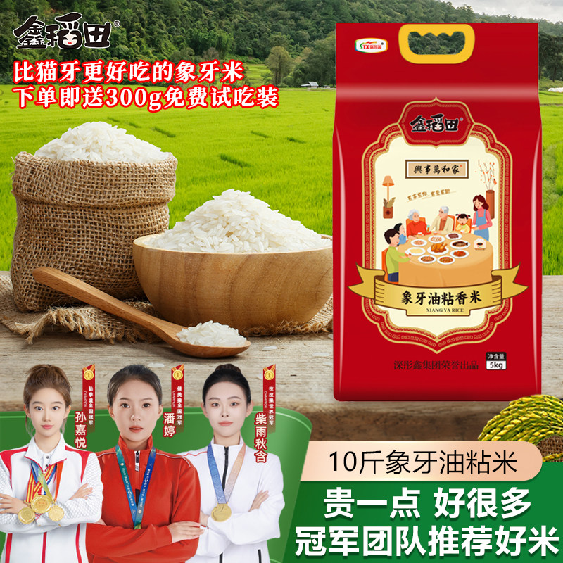 送试吃装】象牙油粘米10斤长粒香