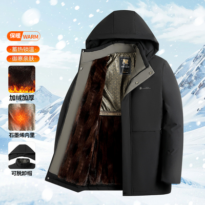 崔万志男士商务休闲加厚棉服